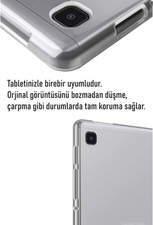 Huawei Matepad 11 2023 İle Uyumlu Kılıf Kamera Lens Korumalı Şeffaf Silikon Tablet Kılıfı Sova