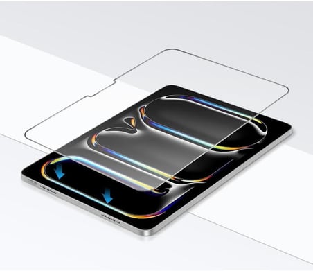 Apple iPad Pro 11 İnç İle Uyumlu Ekran Koruyucu 9h Temperli Kırılmaz Esnek Nano Cam, Çizilmeye Ve Darbeye Dayanıklı Koruma, Hd Şeffaf M4 M5 Çip A3357 A3358 A2836 A2837