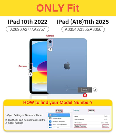 iPad (A16) 11./10. Nesil 8+ Görüş Açısına Sahip Kılıf, Kendin Yap Çıkarılabilir Sürgülü Kapak, Tamamen Şeffaf Sert Arka Kabuk, Katı Y-Katlanır Stand, iPad 10,9 inç (2022)/ 11" (2025)-Yeşil-1