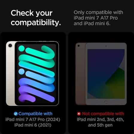iPad mini (2024/2021) ile Uyumlu Kılıf Ultra Hybrid Zero One Black - ACS09162