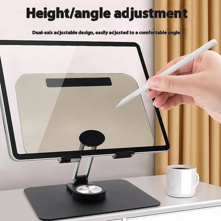 360° Dönebilen, Katlanır Masaüstü Tablet Sehpası Siyah A55
