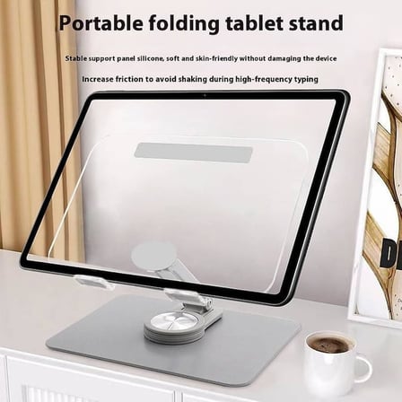 360° Dönebilen, Katlanır Masaüstü Tablet Sehpası Siyah A55