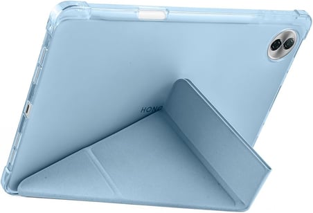 Honor Pad 10 12.1 inç ile Uyumlu Standlı Kalem Bölmeli Uyku Modlu Akıllı Tablet Kılıf Kapak - Mavi