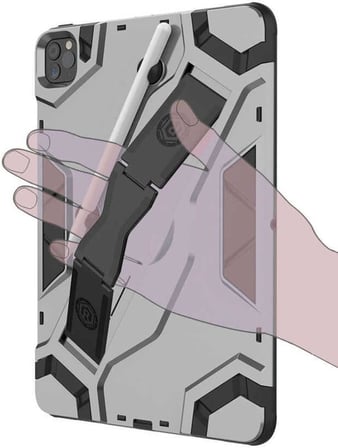 iPad Pro 11 2. Nesil 3. Nesil 4. Nesil ile Uyumlu Standlı Kalem Bölmeli Zırh Korumalı Kılıf
