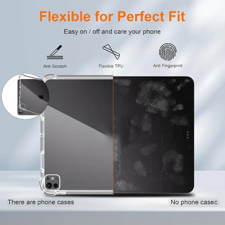 iPad Air 13 ile uyumlu 2025 M3 Kılıf Tablet Nitro Anti Shock Silikon Tamamen Şeffaf Görünümlü Kapak iPad Air 13 ile uyumlu tablet kılıf Şeffaf Renk