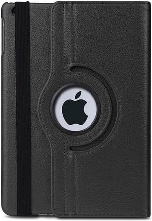 Apple iPad İle Uyumlu Yatay ve Dikey Standlı 360 Derece Döner Tablet Kılıfı (SİYAH, iPad 9. Nesil 10.2)