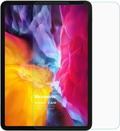 Apple iPad Pro 12.9'' 2020 4. Nesil (A2229-A2069-A2232) Nano Cam Ekran Koruyucu [iPad Pro 12.9 2020 ile Uyumlu Ekran Koruyucu - Şeffaf]