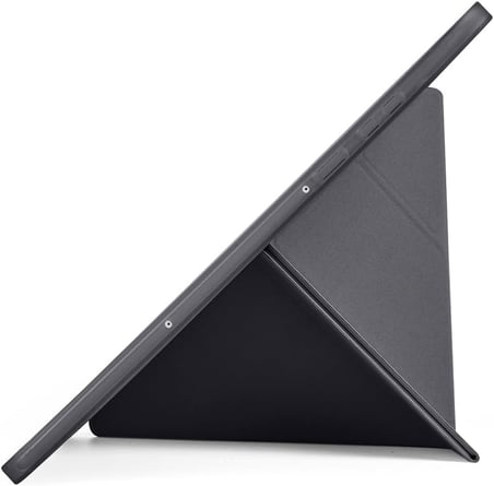 Samsung Galaxy Tab S11 SM-X730 X736B ile Uyumlu Akıllı Kılıf, Kalem Bölmeli Lansman Antrasit Origami Standlı Darbe Emici Şeffaf Arka Kapaklı Ultra İnce Popüler Tablet Kılıfı