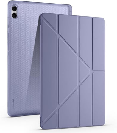 Galaxy ile uyumlu Tab S11 Ultra Kılıf Tri Folding Kalem Bölmeli Standlı Kılıf Mor