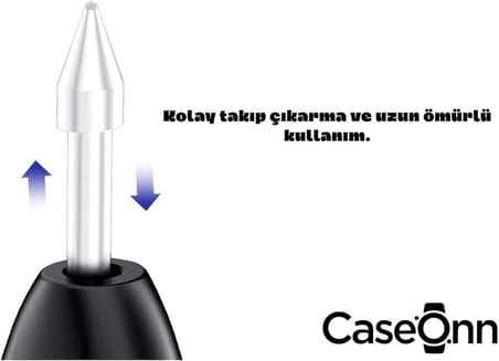 CaseOnn Kalem Ucu 5 Adet Siyah Siyah Galaxy Tab S8 X700 ile uyumlu