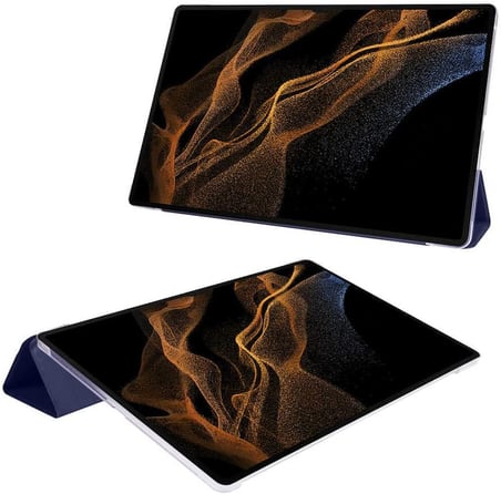 Xiaomi Redmi Pad SE Kılıf Kalem Koyma Bölmeli Stand Olan Uyku Modlu Suni Deri, Yarı transparan Silikon Arka Yüzey ergonomik yapılı, Attravtive Smart Cover Lacivert