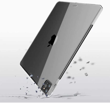 iPad Pro 12.9 Pro 2020 (4.Nesil), ile Uyumlu Zore Tablet Süper Silikon Kapak, Renksiz