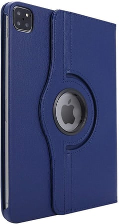 Apple iPad Pro 12.9'' 2020 4.Nesil için Kılıf, (A2229-A2069-A2232) 360 Rotating Stand Deri Lacivert [iPad Pro 12.9 2020 ile Uyumlu Kılıf - Lacivert]
