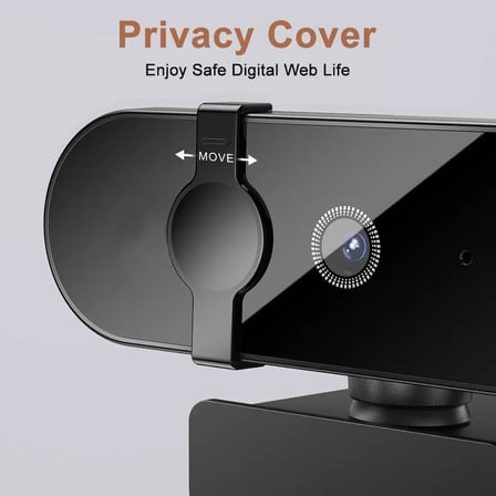 WebCam 4K Konferans Kamera Gizlilik Bandı Dahili Mikrofon Chat Görüntülü Sohbet Yayın Kamerası HD Video Web Kamerası 813