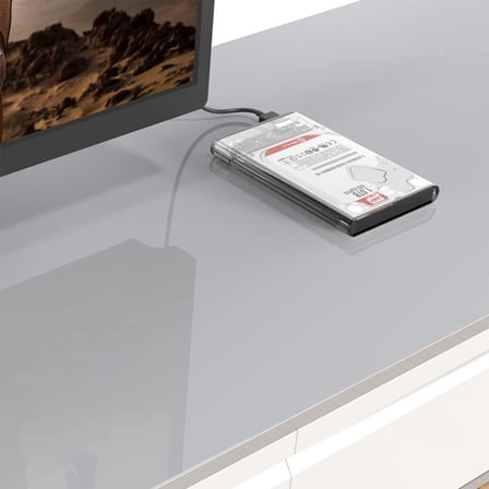 USB 3.0 Micro B Şeffaf 2.5” inch SATA SSD Hard Disk Kutusu