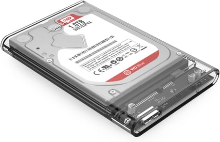 USB 3.0 Micro B Şeffaf 2.5” inch SATA SSD Hard Disk Kutusu