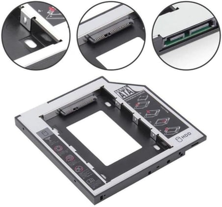 12.7mm HDD Caddy DVD SSD Kutu Sata CD Kızak İkinci Harddisk Laptop Notebook 4717