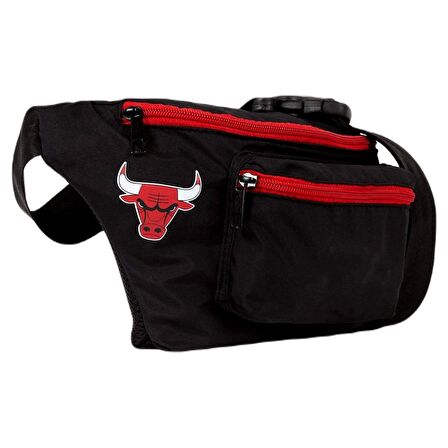 Gen-Of Unisex Bel Ve Omuz Çantası Chicago Bulls Siyah