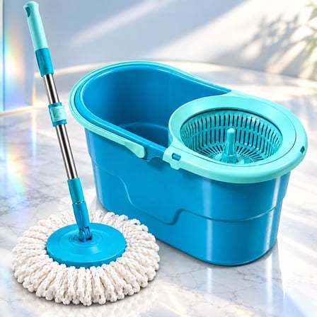 Fix Mop Set Pratik Temizlik Seti Sıkma Sistemli Döner Başlıklı