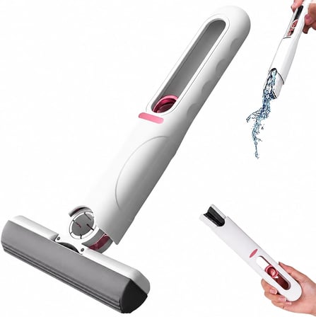 Mini El Mopu, Kendinden Çekçekli Su Emici Mikrofiber Başlıklı Yüzey Temizleme Aparatı, Ev Yüzeyleri ve Araba Camı İçin Çok Amaçlı Kompakt Mini Mop