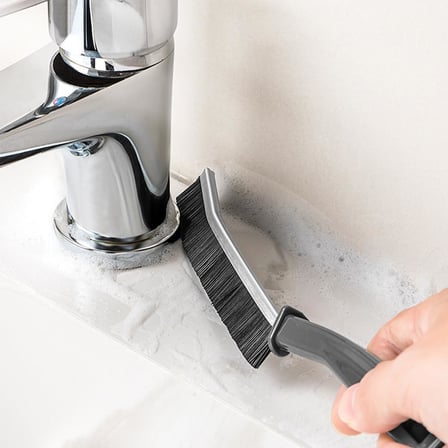 2'li Çok Amaçlı Detay Temizlik Fırçası Seti - İnce Uzun Kıllı Ocak, Derz ve Pencere Rayı Temizleyici - Siyah Plastik Saplı Ergonomik El Fırçası - Mutfak ve Ev İçin Detaylı Temizlik Ekipmanı