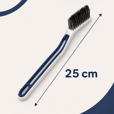 2’si 1 Arada Derz ve Oluk Temizleme Fırçası, Plastik Cımbızlı Sert PET Kıllı Fayans, Banyo, Mutfak, Pencere Rayı Detay Fırçası