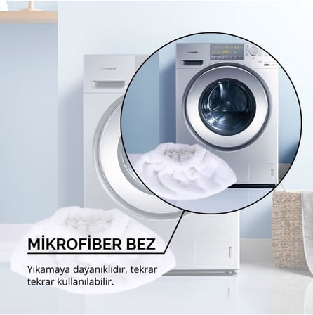 Pirantech CB 107C Buharlı Temizlik Makinesi ile Uyumlu Cam Bezi 3'lü