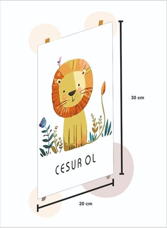 Çocuk Odası Posteri Dekorasyonu Ahşap Duvar Tablosu İlham Veren Hayvanlar Çocuklar Için Ahşap Tablo 6 Adet Çocuk Odası Ahşap Tablo