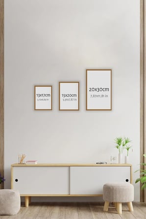 12 Parça Çerçeve Görünümlü Mdf Tablo Seti