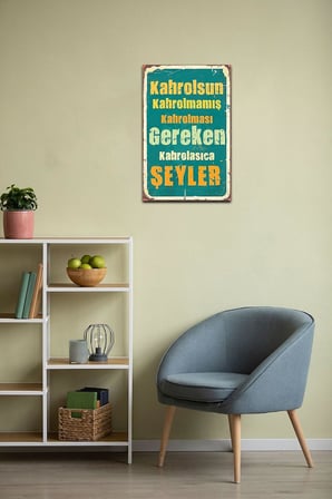 Kahrolsun Kahrolmamış Kahrolması Gereken Retro Vintage Ahşap Mdf Tablo Drtr003