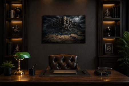 BYBARS Osmanlı Temalı Dekoratif Duvar Tablosu – 3mm Forex Baskı – 40x50 cm – Modern Ofis ve Çalışma Odası Dekoru