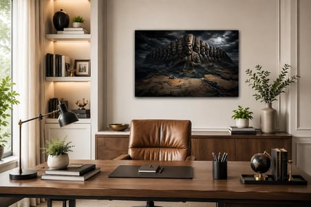 BYBARS Osmanlı Temalı Dekoratif Duvar Tablosu – 3mm Forex Baskı – 40x50 cm – Modern Ofis ve Çalışma Odası Dekoru