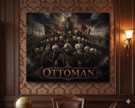 BYBARS Osmanlı İmparatorluğu Duvar Tablosu – 40x50 cm 3mm Forex PVC Baskı – Tarihi Osmanlı Sultanları Dekoratif Tablo – Salon Ofis Erkek Odası Duvar Dekoru