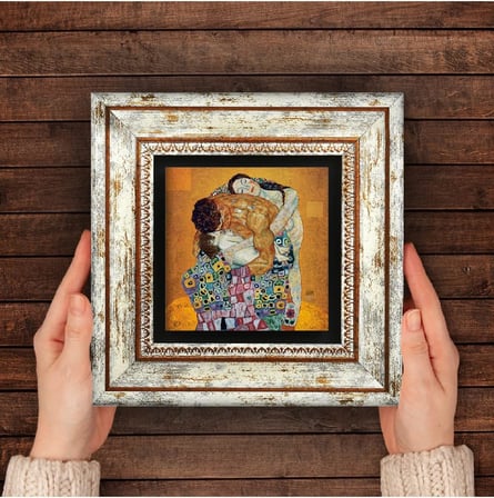 Gustav Klimt Aile Kucaklama Tas Duvar Tablosu Cerceveli Tas Tablo Dekoratif Duvar Sanati Modern Ev Ve Ofis Duvar Dekoru K1 51