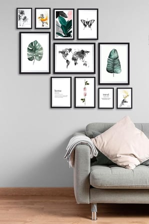 11 Parça Dekoratif Mdf Tablo Seti Çerçeve Görünümlü DEKOLIADKR102