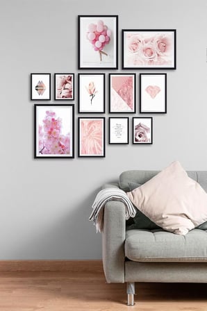 11 Parça Dekoratif Mdf Tablo Seti Çerçeve Görünümlü DEKOLİADKS005