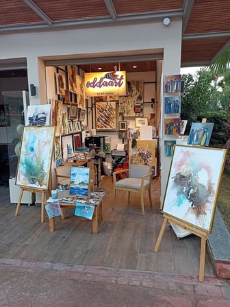 Akrilik Soyut Tablo 25x25 Çerçevesiz El Yapımı