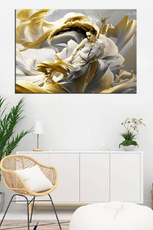 Mitoloji Melek Dekoratif Soyut Kanvas Tablo (50x35)