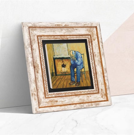 Van Gogh Sonsuzluğun Eşiğinde Taş Duvar Tablosu - Çerçeveli Taş Tablo - Dekoratif Duvar Sanatı - Modern Ev ve Ofis Duvar Dekoru T1-291