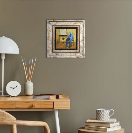 Van Gogh Sonsuzluğun Eşiğinde Taş Duvar Tablosu - Çerçeveli Taş Tablo - Dekoratif Duvar Sanatı - Modern Ev ve Ofis Duvar Dekoru T1-291