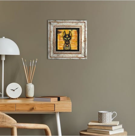 Antik Mısır Taş Duvar Tablosu - Çerçeveli Taş Tablo - Dekoratif Duvar Sanatı - Modern Ev ve Ofis Duvar Dekoru T1-70