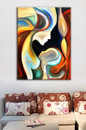 Dekoratif Duvar Panoları Soyut Kanvas Tablo. Diğer Temalar: Klasik Rönesans Sürreal Natürmort Vintage Retro Spiritüel Klimt öpücük Van Gogh yıldızlı gece siesta harvest hasat 35 x 50 no-169