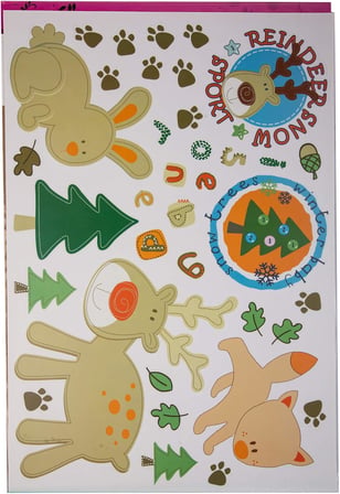 Duvar Süsü (Sticker) Ormanlı Desenli Pvc