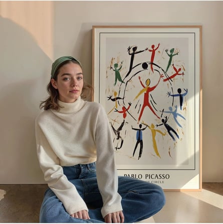 Picasso Çerçevesiz Poster, Modern Dekoratif Çerçevesiz Poster, Tablo, Picasso-9, 40 x 50