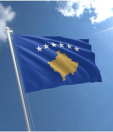 ZC Bayrak Kosova Milli Gönder Bayrağı 100x150 Cm Raşel Dijital Baskı