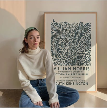 William Morris Çerçevesiz Poster, Modern Dekoratif Çerçevesiz Poster, Tablo, Morris-1, 21 x 30