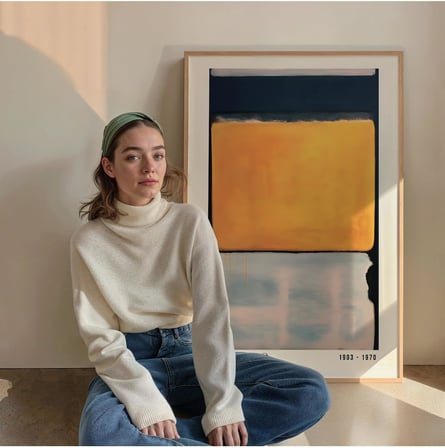 Rothko Çerçevesiz Poster, Modern Dekoratif Çerçevesiz Poster, Tablo, Rothko-4, 21 x 30