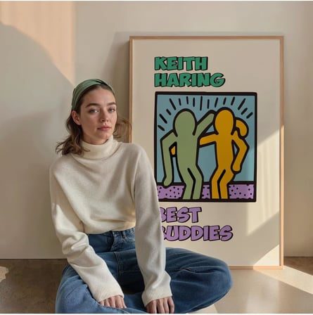 Keith Haring Çerçevesiz Poster, Modern Dekoratif Çerçevesiz Poster, Tablo, KeithHaring-2, 21 x 30