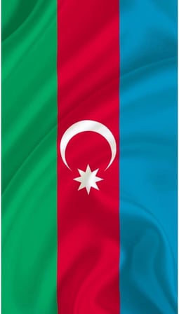 ZC Bayrak Azerbaycan Bayrağı 100x150 Cm Raşel Kumaş Dijital Baskı
