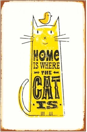 Kuşe Kağıt Duvar Posteri Cat Is Retro Vintage Drtr0040